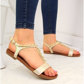 S.Barski Sandalias mujer con cadena holo beige S. Barski 4