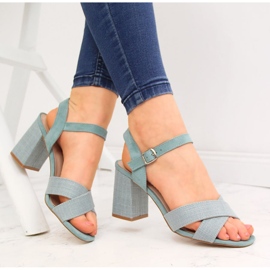 Sandalias de mujer Vinceza verde en el poste 1