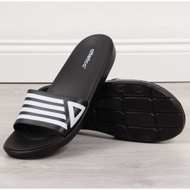 Chanclas piscina atletico hombre negras negro 2