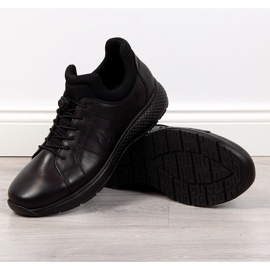 Zapatos casual de hombre en piel negra Rieker B7694-00 negro 2