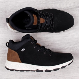 Zapatos de hombre en piel negra Rieker B6740-00 negro 2