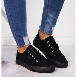 Zapatilla baja textil encaje negro Big Star JJ274064 7