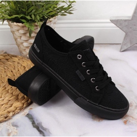 Zapatilla baja textil encaje negro Big Star JJ274064 3