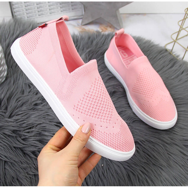 Slip on de mujer rosa claro Big Star FF274A606 rosado 1