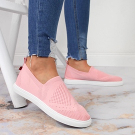 Slip on de mujer rosa claro Big Star FF274A606 rosado 6