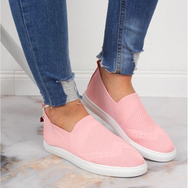 Slip on de mujer rosa claro Big Star FF274A606 rosado 7