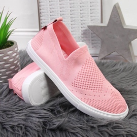 Slip on de mujer rosa claro Big Star FF274A606 rosado 3