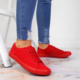Deportivas bajas de textil todo rojo Big Star JJ274068 7