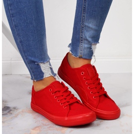Deportivas bajas de textil todo rojo Big Star JJ274068 6