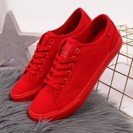 Deportivas bajas de textil todo rojo Big Star JJ274068 2