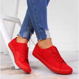 Deportivas bajas de textil todo rojo Big Star JJ274068 5