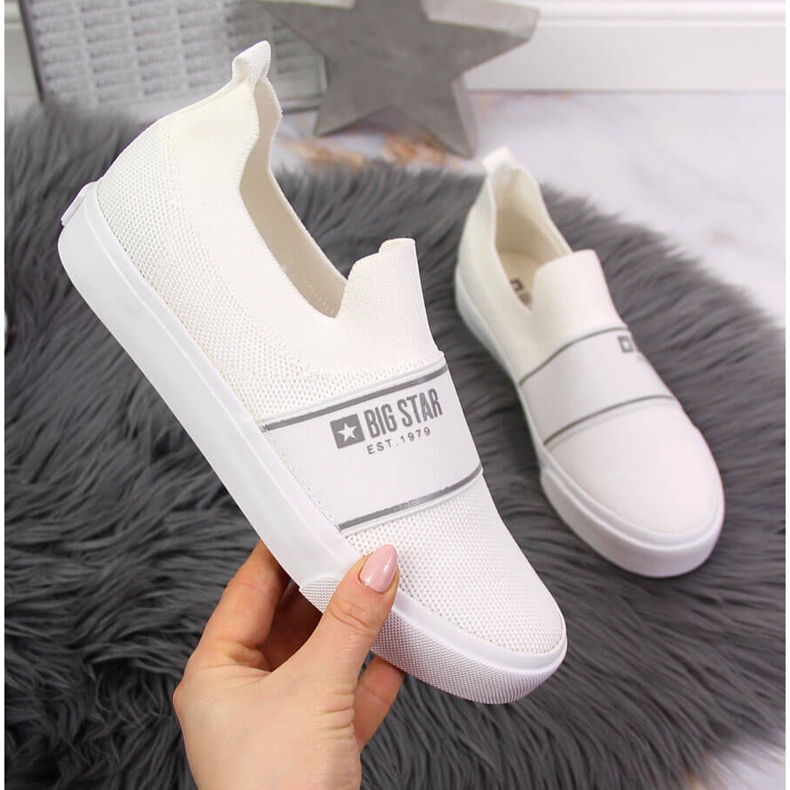 Zapatillas blancas sin cordones Big Star JJ274092 blanco 1