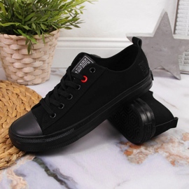 Deportivas bajas de textil todo negro Big Star JJ274003 3