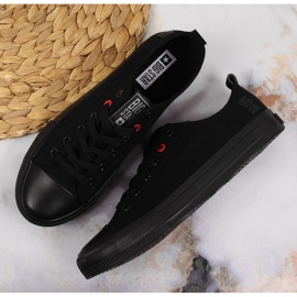 Deportivas bajas de textil todo negro Big Star JJ274003 4
