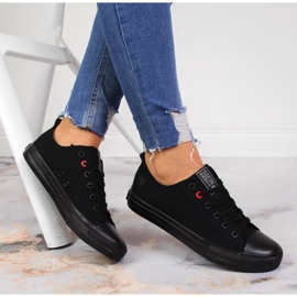 Deportivas bajas de textil todo negro Big Star JJ274003 5
