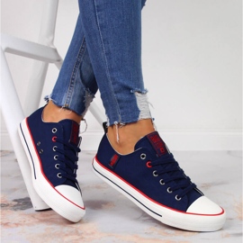 Deportivas bajas de textil azul marino Big Star JJ274121 5
