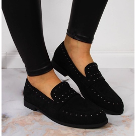 Zapatos mujer ante con remaches negro Laura La.Fi 6