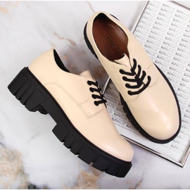 Zapatos de mujer en la plataforma beige Laura La.Fi 5