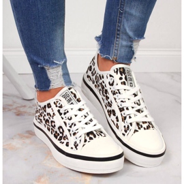Camiseta de mujer blanca con estampado de leopardo Big Star JJ274615 6