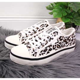 Camiseta de mujer blanca con estampado de leopardo Big Star JJ274615 4