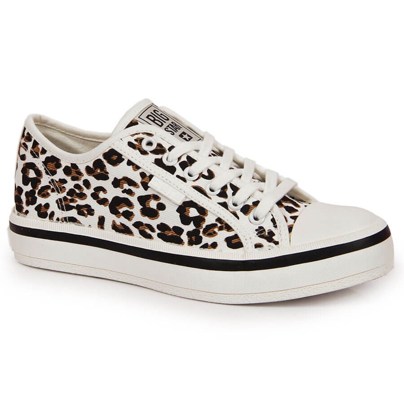 Camiseta de mujer blanca con estampado de leopardo Big Star JJ274615 2