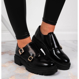 Zapatos plataforma mujer lacados en negro Laura La.Fi 7