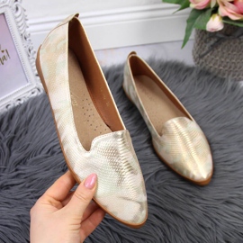 Zapatos señoriales dorados de mujer de Sergio Leone 3