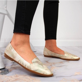 Zapatos señoriales dorados de mujer de Sergio Leone 5