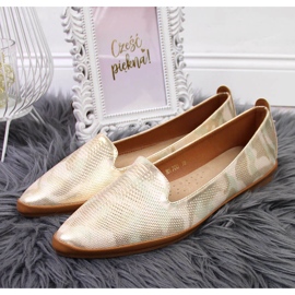 Zapatos señoriales dorados de mujer de Sergio Leone 4