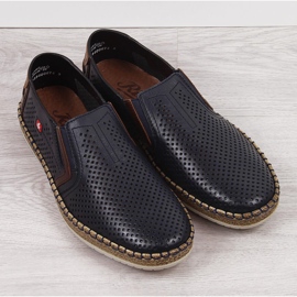 Zapatos hombre calados azul marino Rieker B5297-14 2