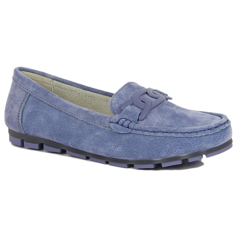 Mocasines mujer piel azul Filippo 1