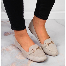 Mocasines de mujer con decoración Potocki beige 7