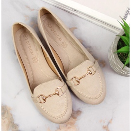 Mocasines de mujer con decoración Potocki beige 4