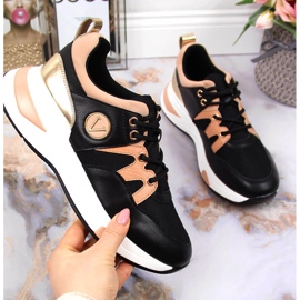 Deportivas de mujer con plataforma Vinceza en negro 2