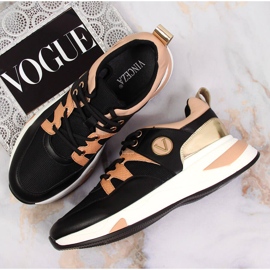 Deportivas de mujer con plataforma Vinceza en negro 3