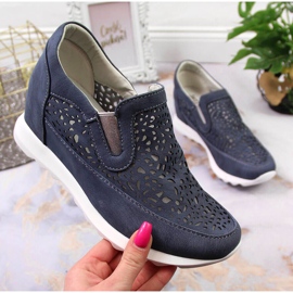 Deportivas de mujer con cuña azul Jezzi 1