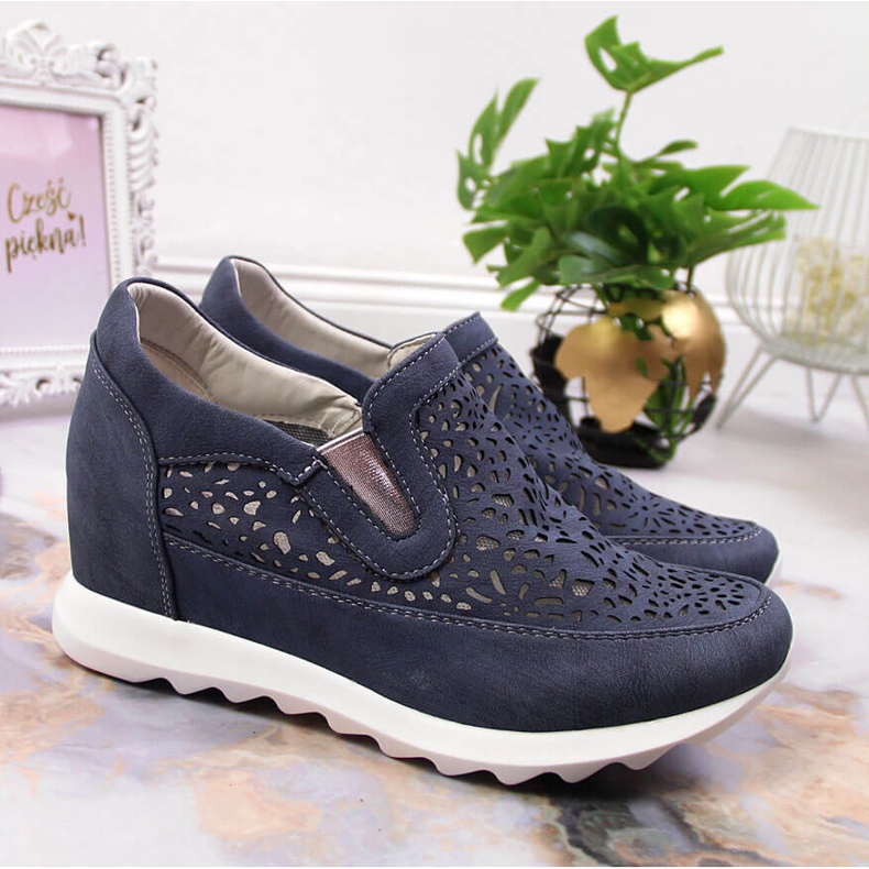 Deportivas de mujer con cuña azul Jezzi 2