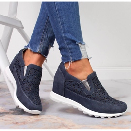 Deportivas de mujer con cuña azul Jezzi 5