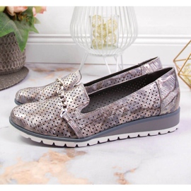 Zapatos mujer calados con cadena Lavender Jezzi púrpura multicolor 2