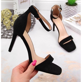 Sandalias negras de tacón Vinceza negro 1
