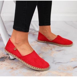 Alpargatas de mujer Vinceza rojas con abertura rojo 6