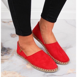 Alpargatas de mujer Vinceza rojas con abertura rojo 7