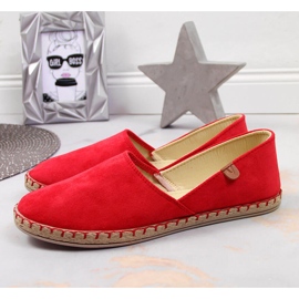 Alpargatas de mujer Vinceza rojas con abertura rojo 4