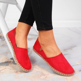 Alpargatas de mujer Vinceza rojas con abertura rojo 5