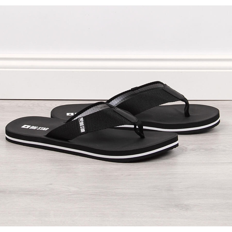 Chanclas de hombre negras Big Star JJ174519 negro 1