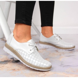 Zapatos cómodos mujer piel plata Helios 401 6