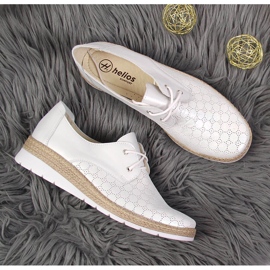 Zapatos cómodos mujer piel plata Helios 401 4