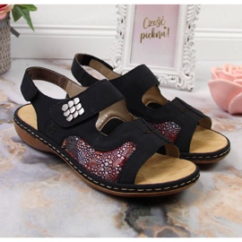 Rieker 65989-14 sandalias velcro azul marino 2
