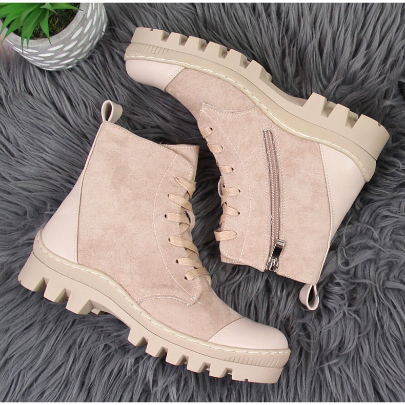 S.Barski Deportivas mujer plataforma DA beige 2