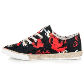Kylie Alpargatas con cordones negro 4
